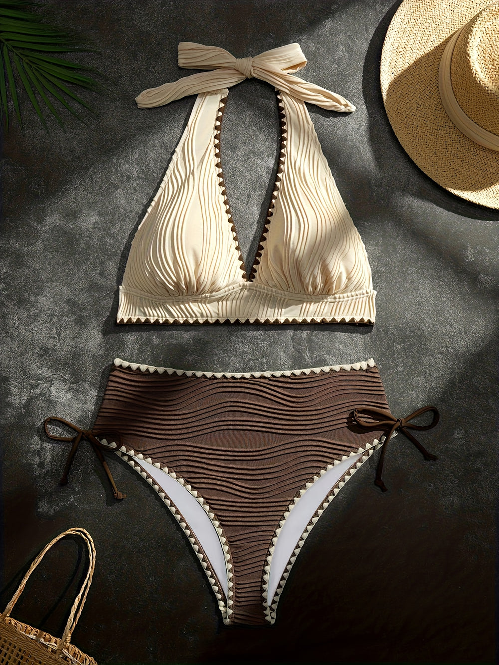 High-Waist Lace Swimsuit