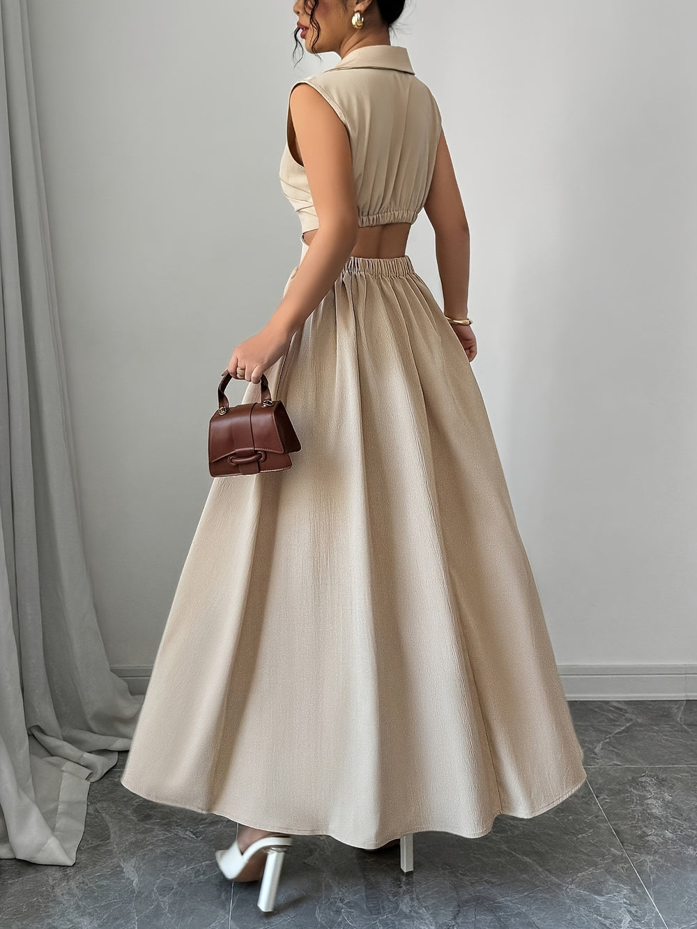 Women's V-Neck A-Line Dress
