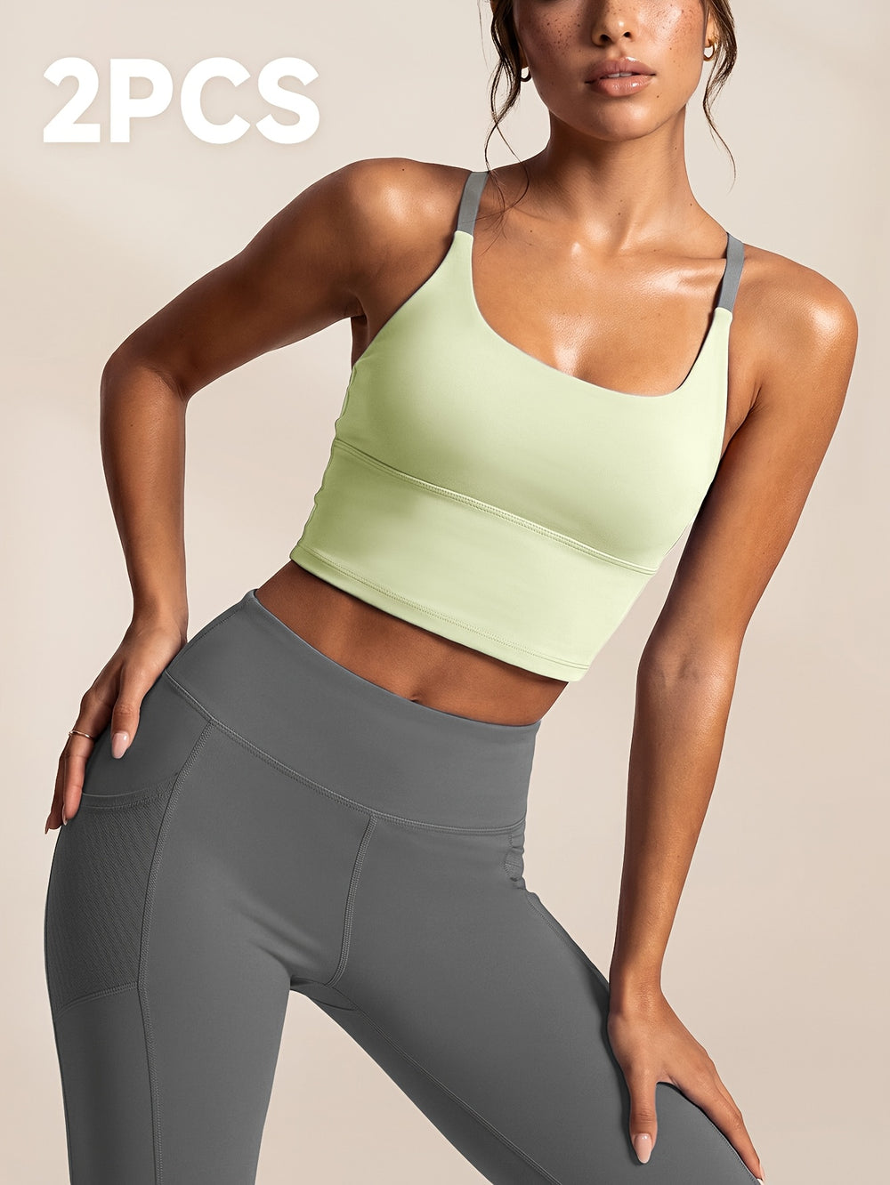 Cross-Back Crop Set