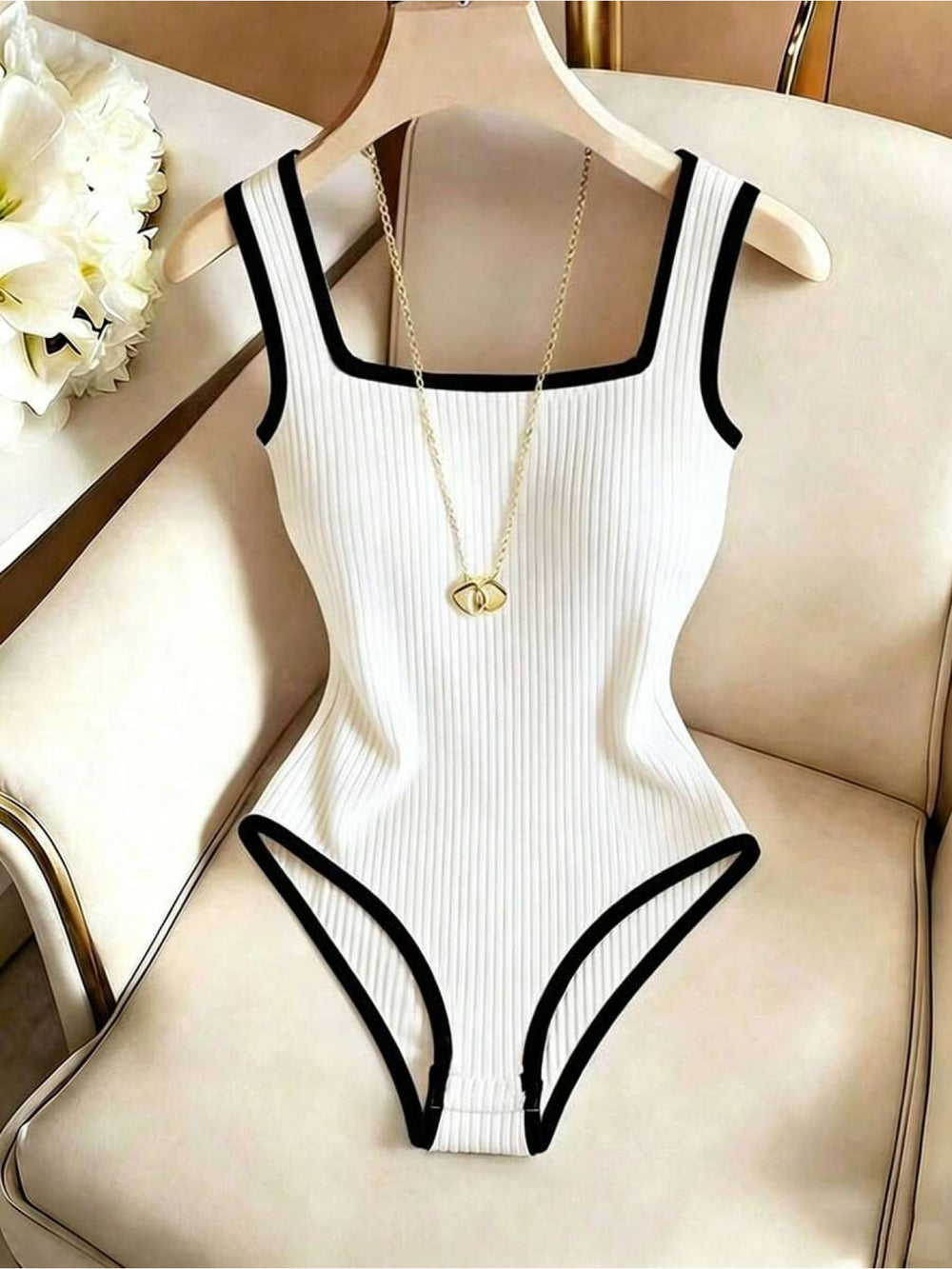 Ribbed Bodysuit Set
