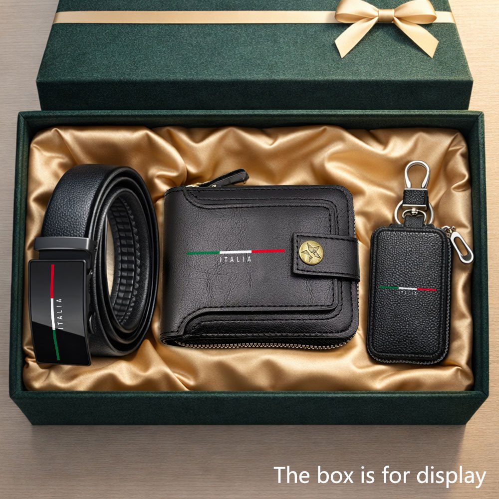 Men's 3-Piece Wallet & Belt Set