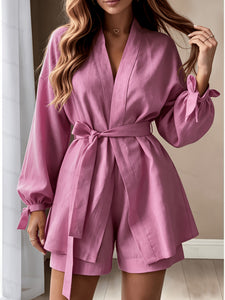 Tie-Up Top & Shorts Set