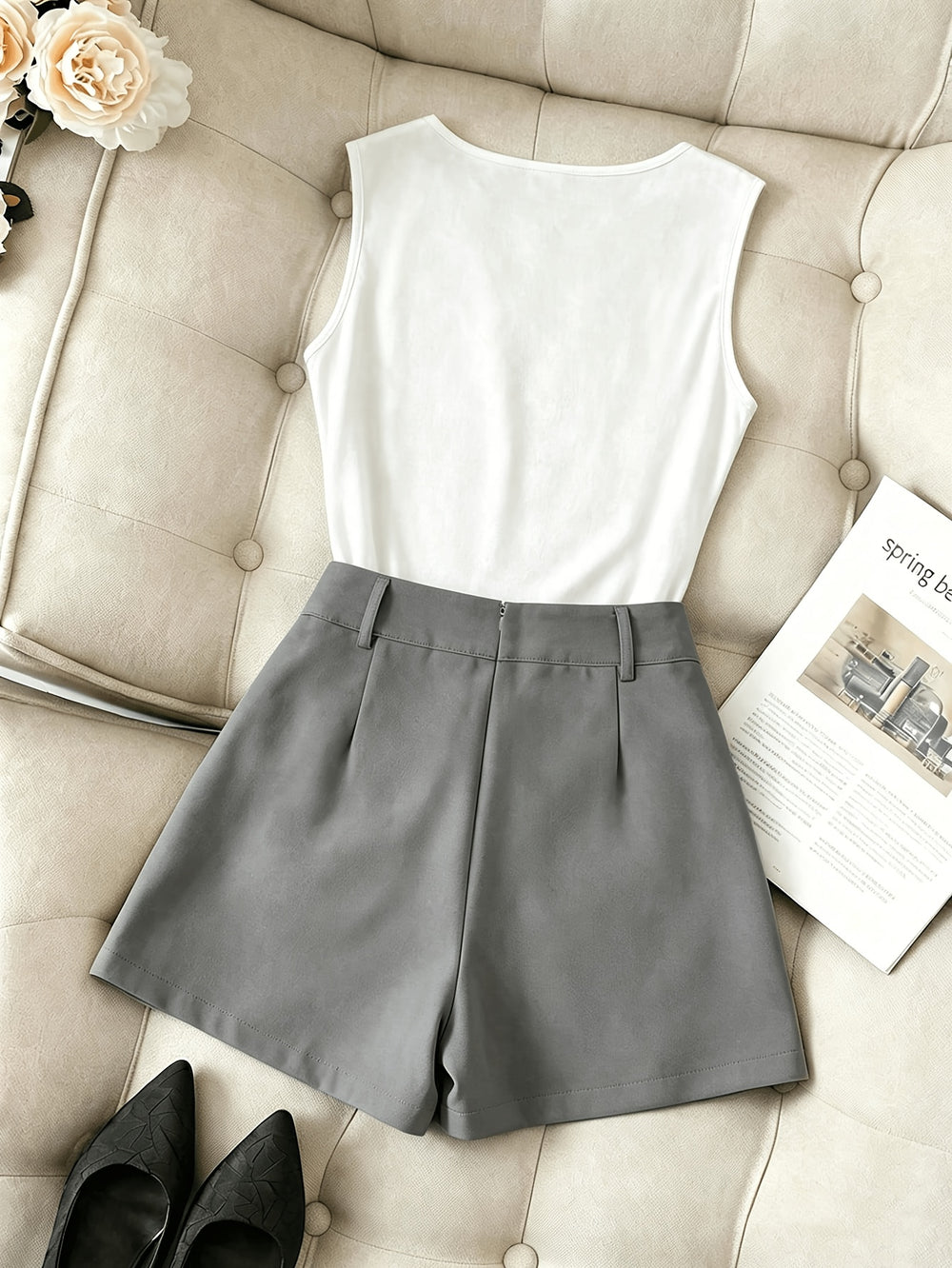 Ruffle Vest & Skirt Set