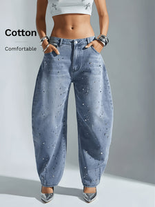 Printed Flare Jeans