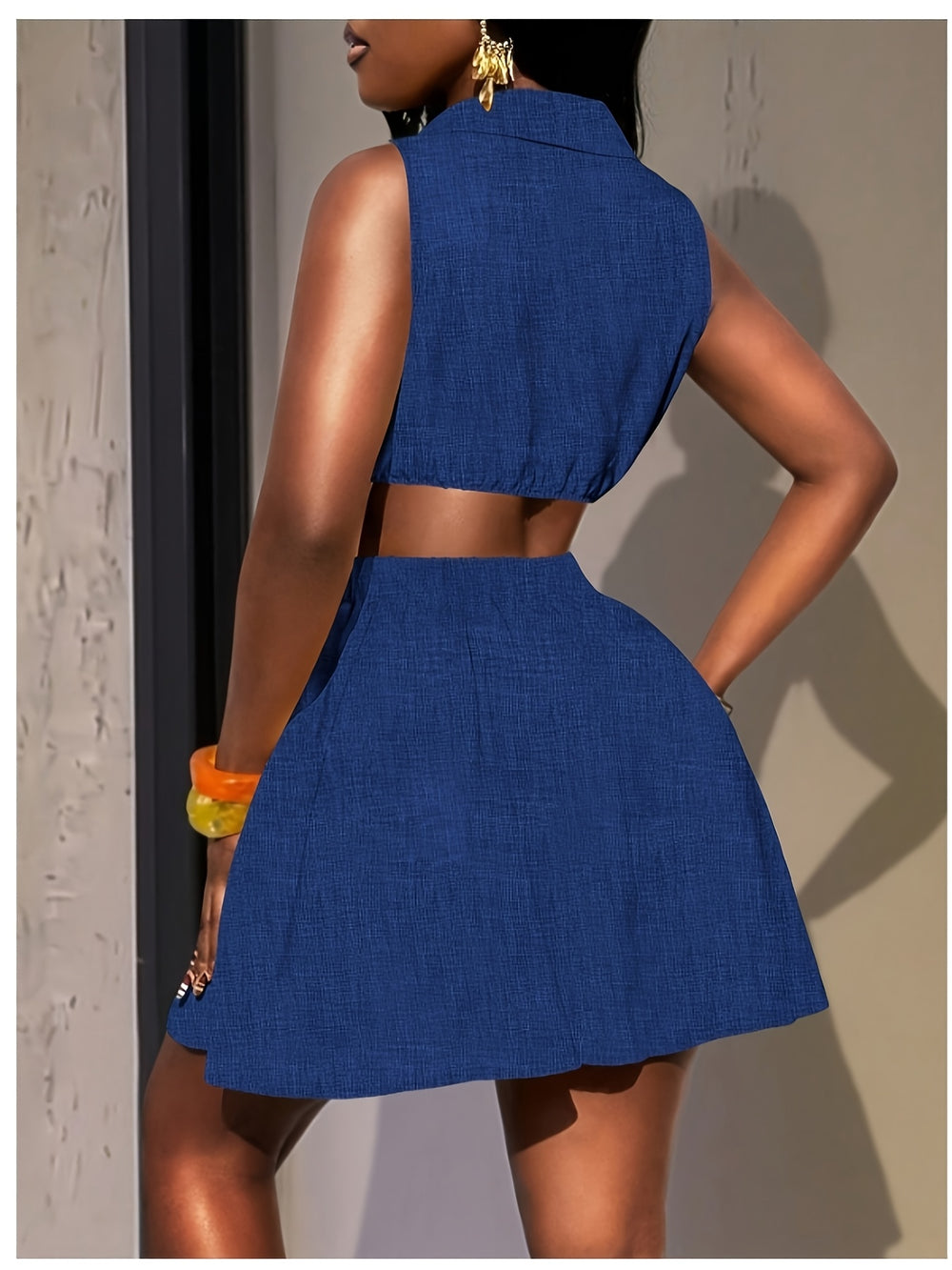 Royal Blue Cutout Mini Dress