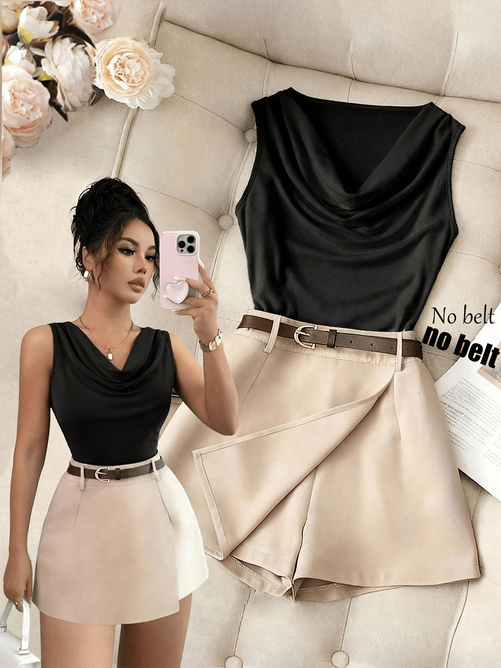 Ruffle Vest & Skirt Set