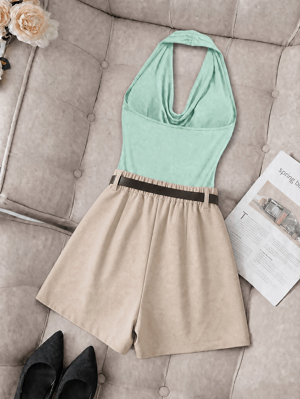 Off-Shoulder Top & Shorts Set
