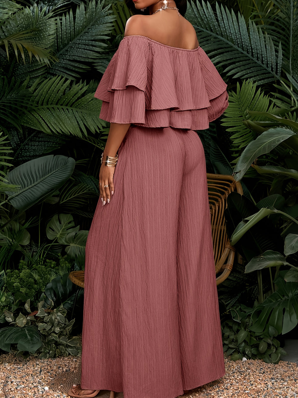 Short-Sleeve Top & Long Pants Set
