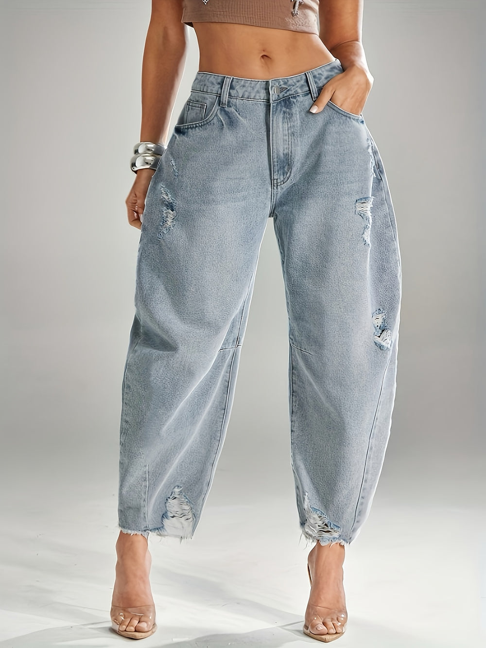 Printed Flare Jeans