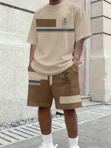 Men's Color-Block Two-Piece Suit