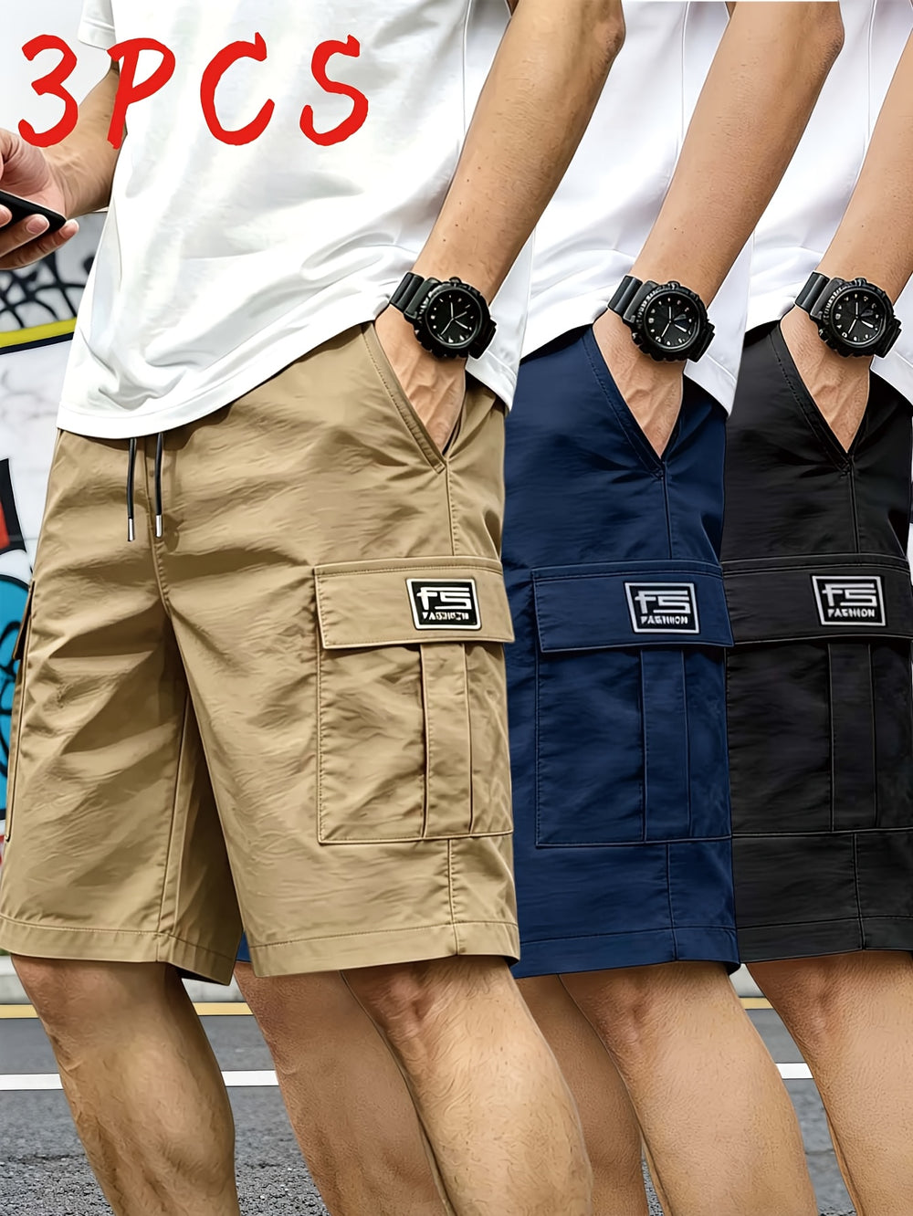 Cargo Drawstring Shorts