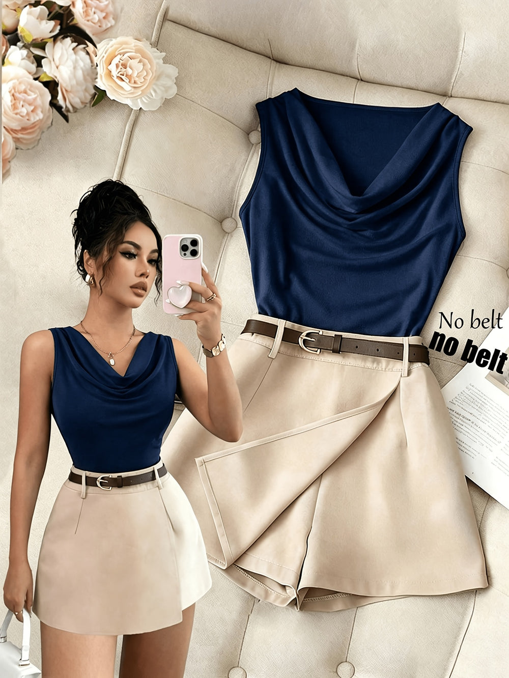 Ruffle Vest & Skirt Set
