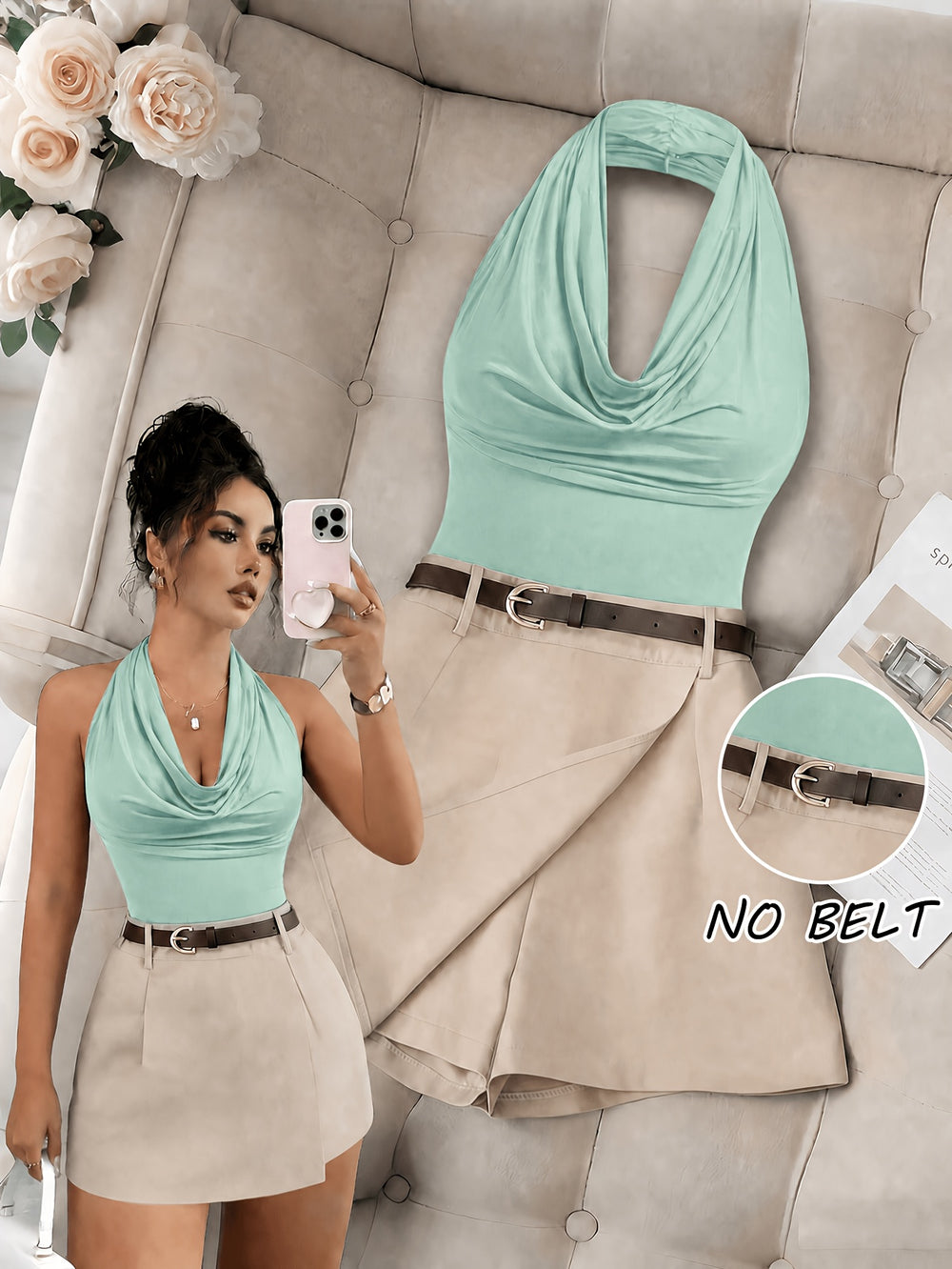 Off-Shoulder Top & Shorts Set