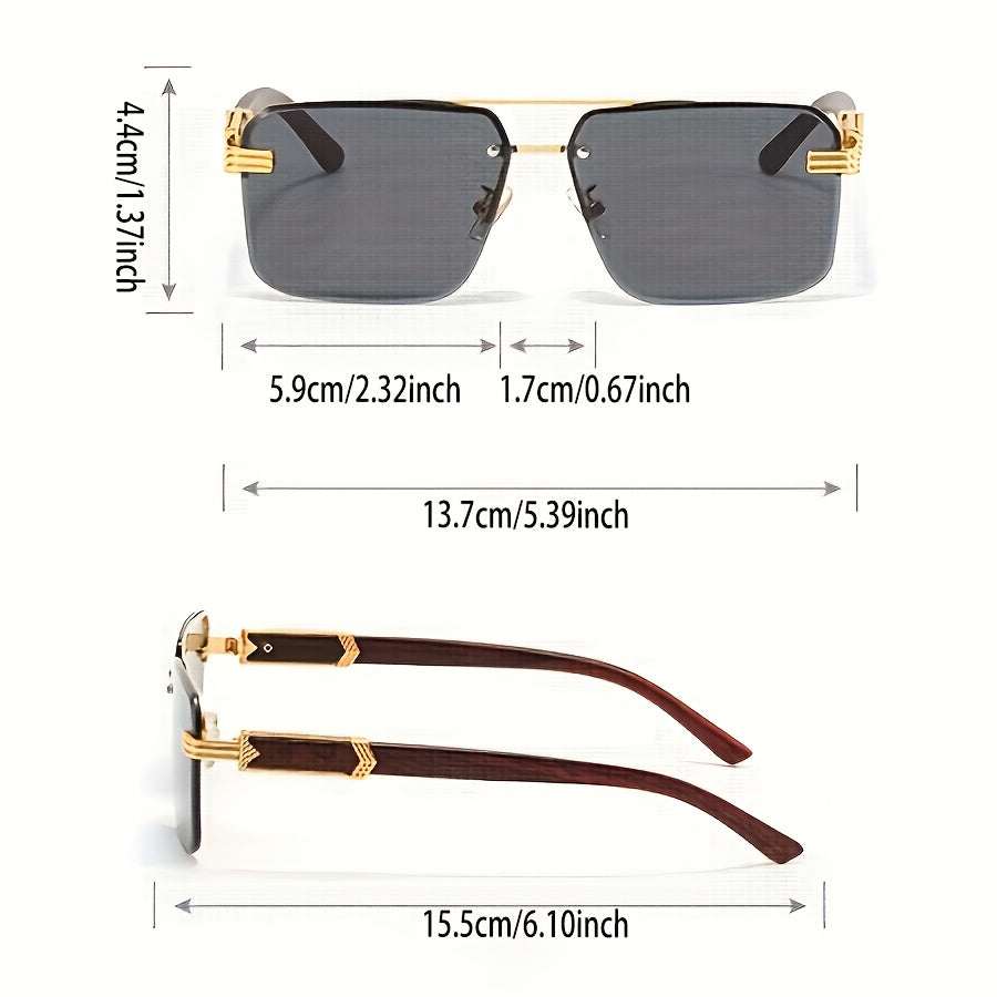 Men's Retro Square Sunglasses