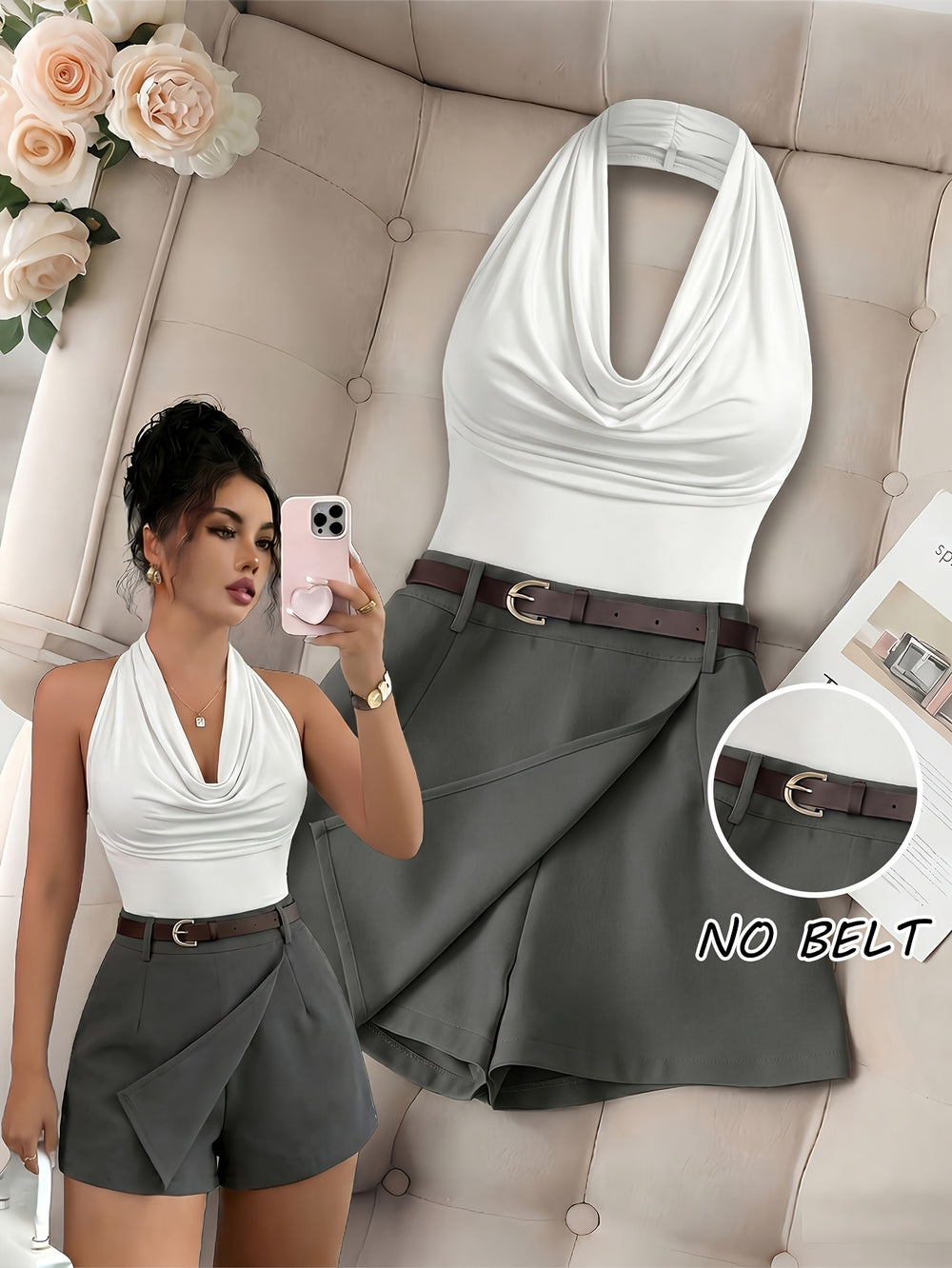 Off-Shoulder Top & Shorts Set