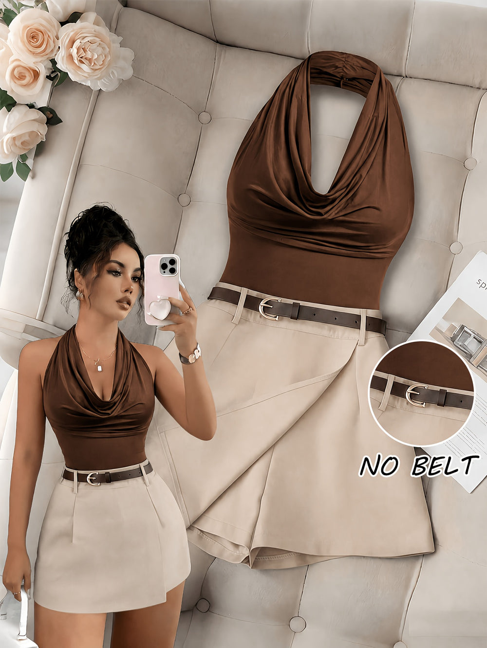 Off-Shoulder Top & Shorts Set