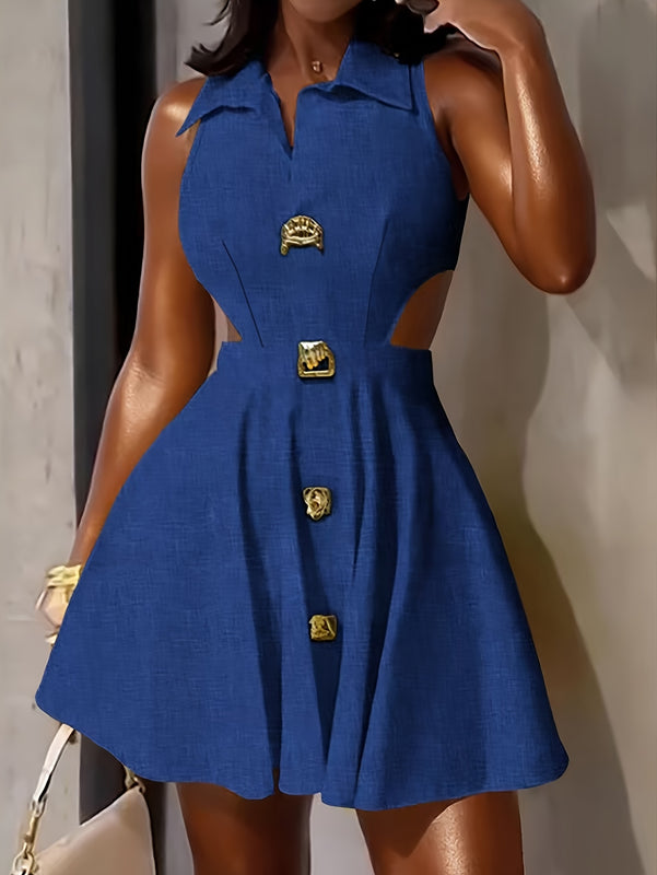 Royal Blue Cutout Mini Dress