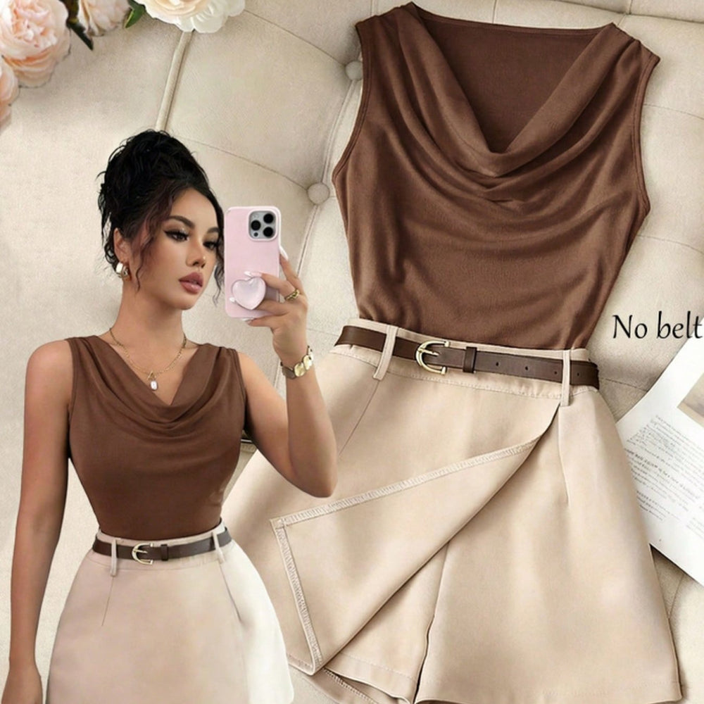 Ruffle Vest & Skirt Set