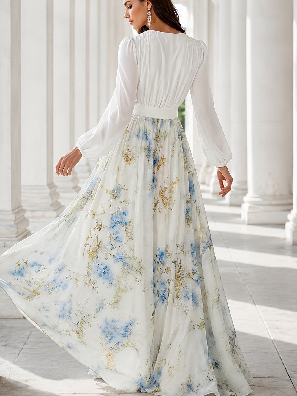 Boho V-Neck Floral Dress