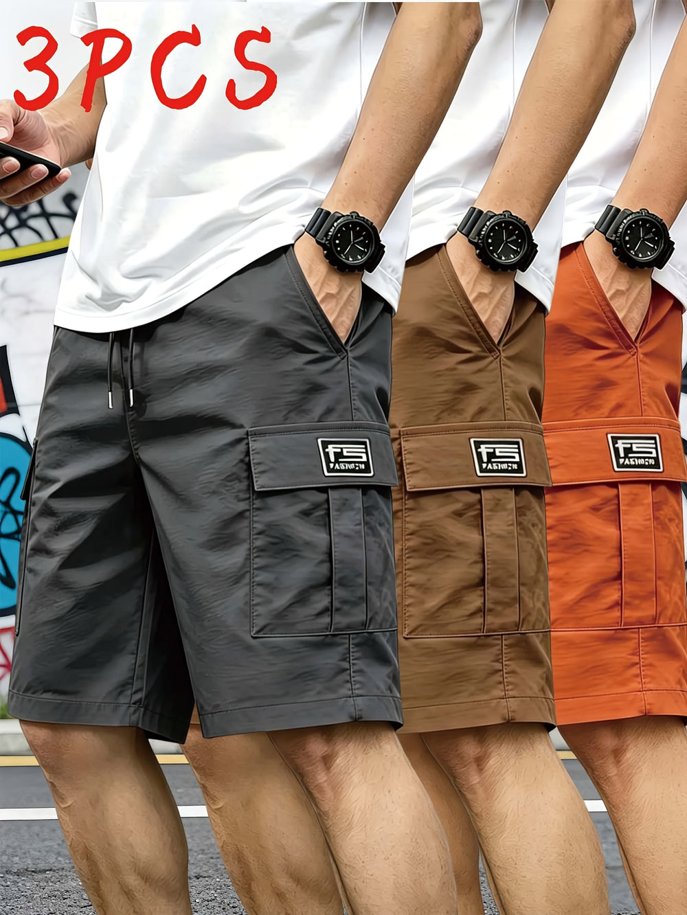 Cargo Drawstring Shorts