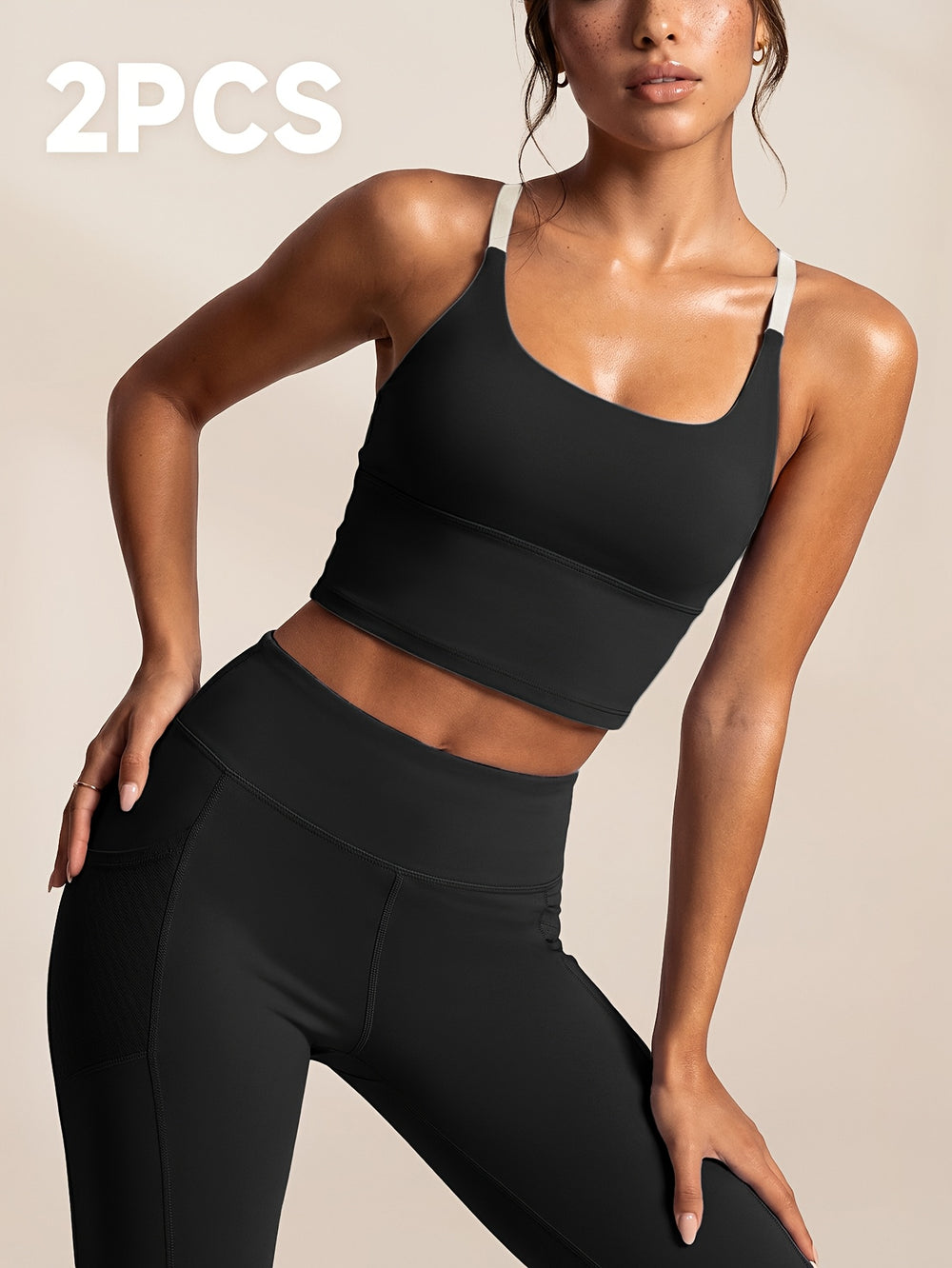 Cross-Back Crop Set