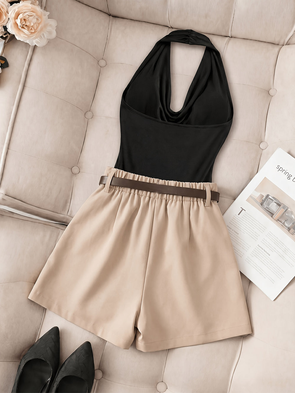 Off-Shoulder Top & Shorts Set