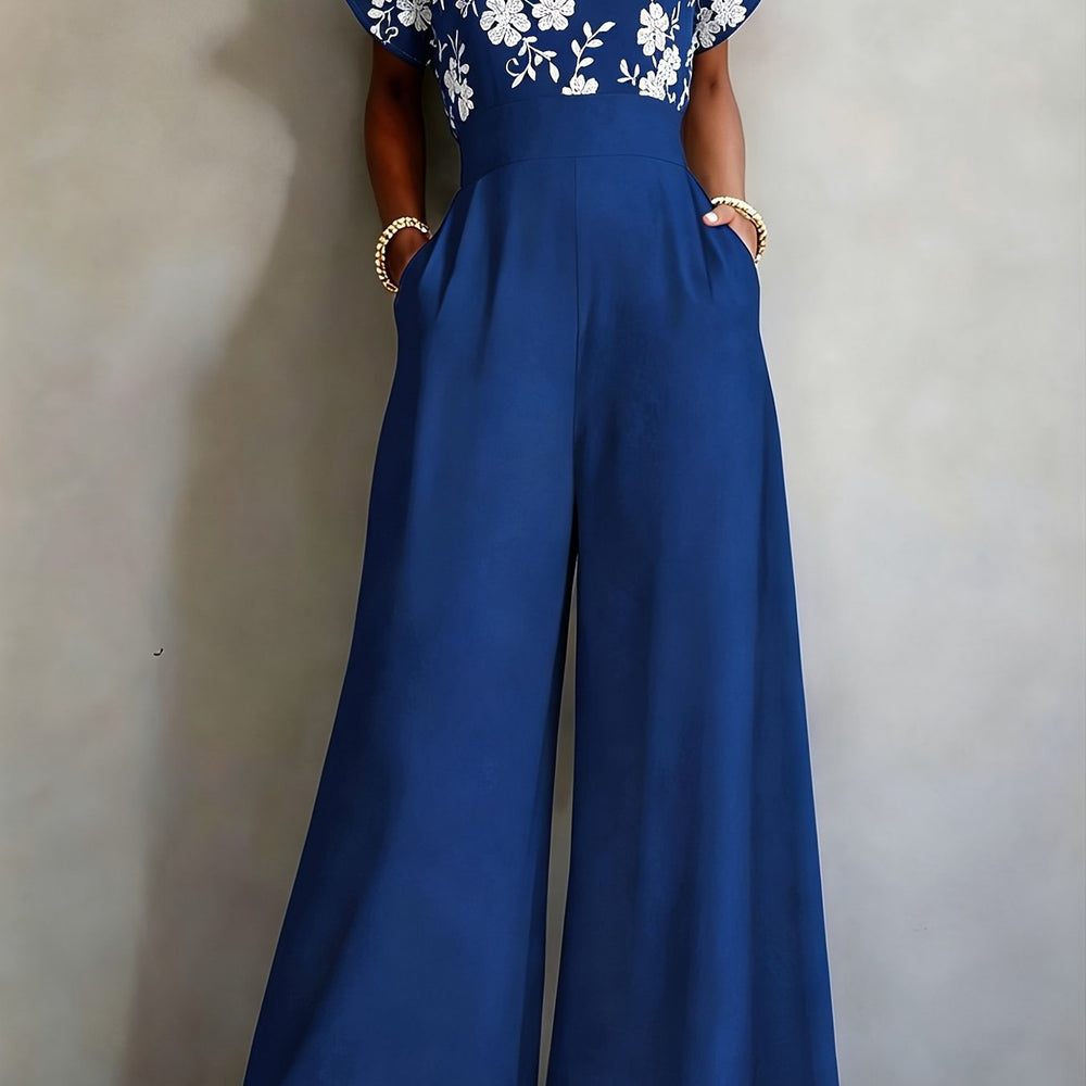 Batwing Sleeve Wide-Leg Jumpsuit