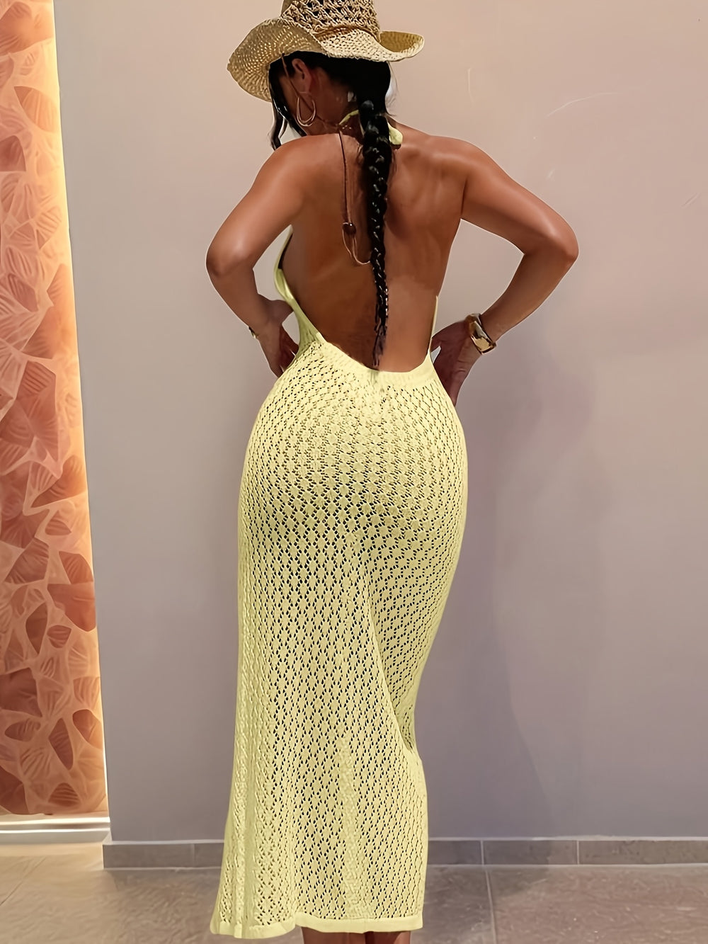 Halter Tie Beach Cover-Up Dress