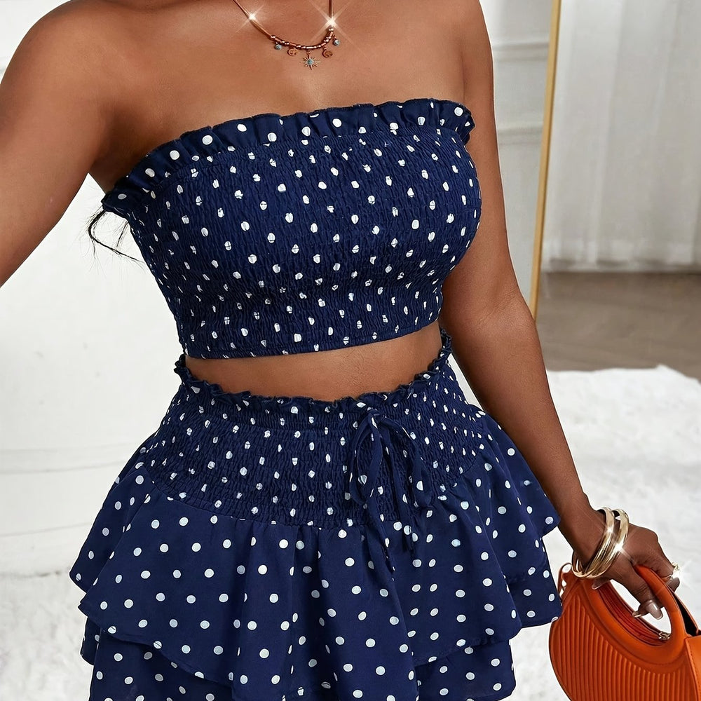 Striped Camisole & Skirt Set