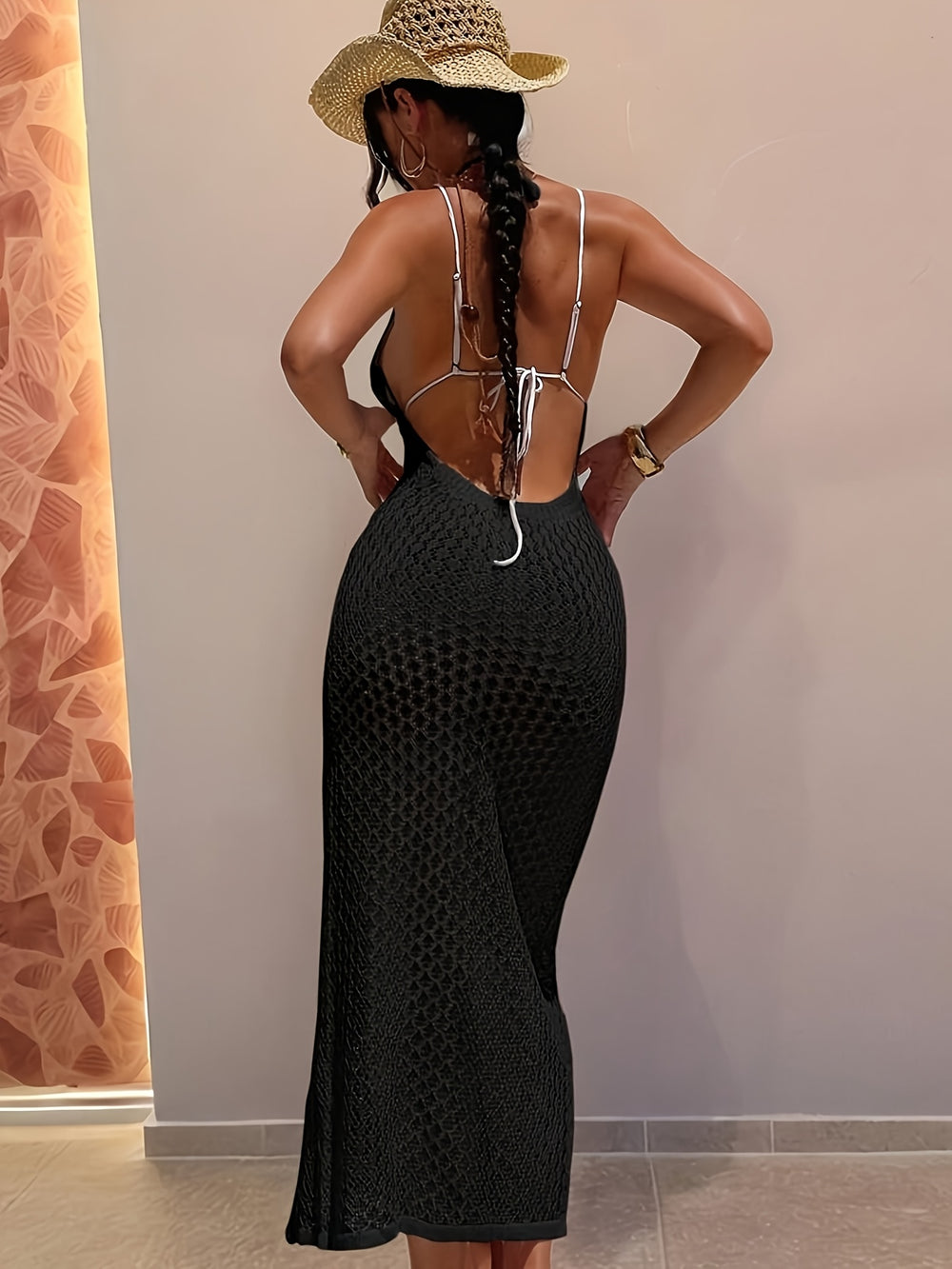 Halter Tie Beach Cover-Up Dress