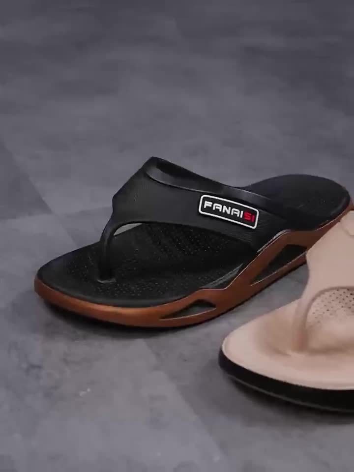 Men'S Summer Flip-Flops, Comfortable Home Slippers, Casual Flat