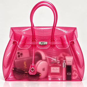 Jelly Firkin Bag - Pink Croco