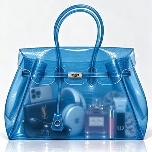 Jelly Firkin Bag - Blue Croco
