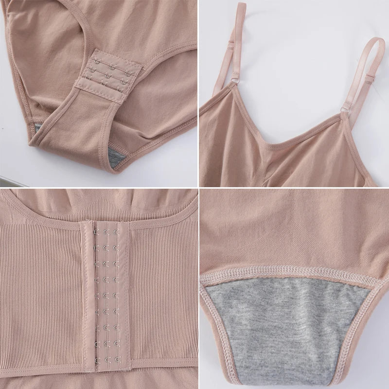 Seamless Shapewear Bodysuit Double Breasted Tummy Control Full Body Shaper Women Slim Underwear Jumpsuit Waist Shaper Bodysuit