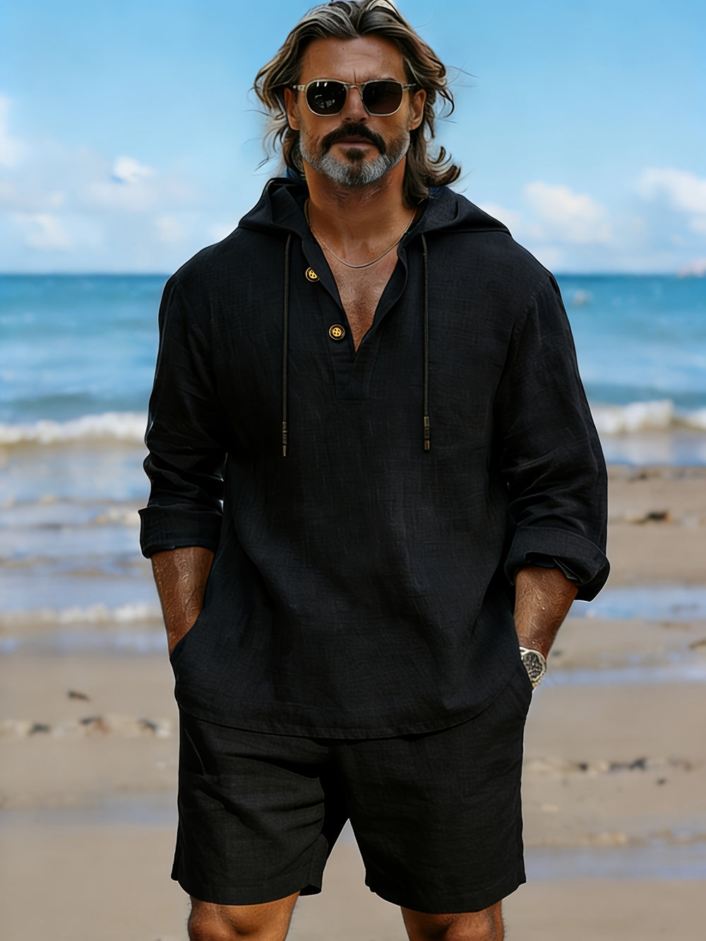 Men's Linen Beach Suit