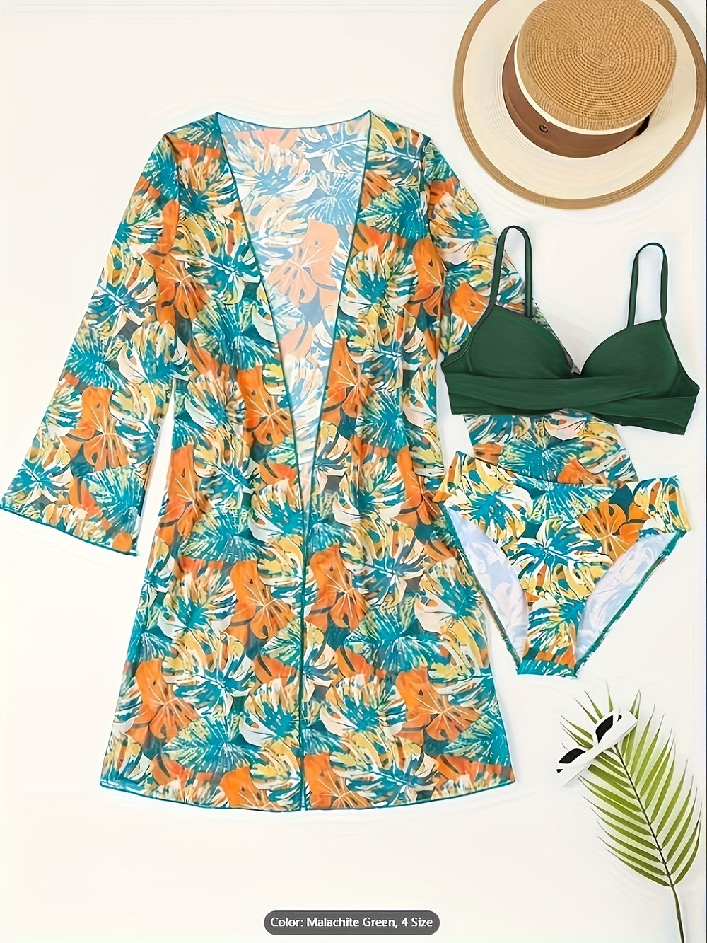3pcs Swimsuit Set with Cover-Up