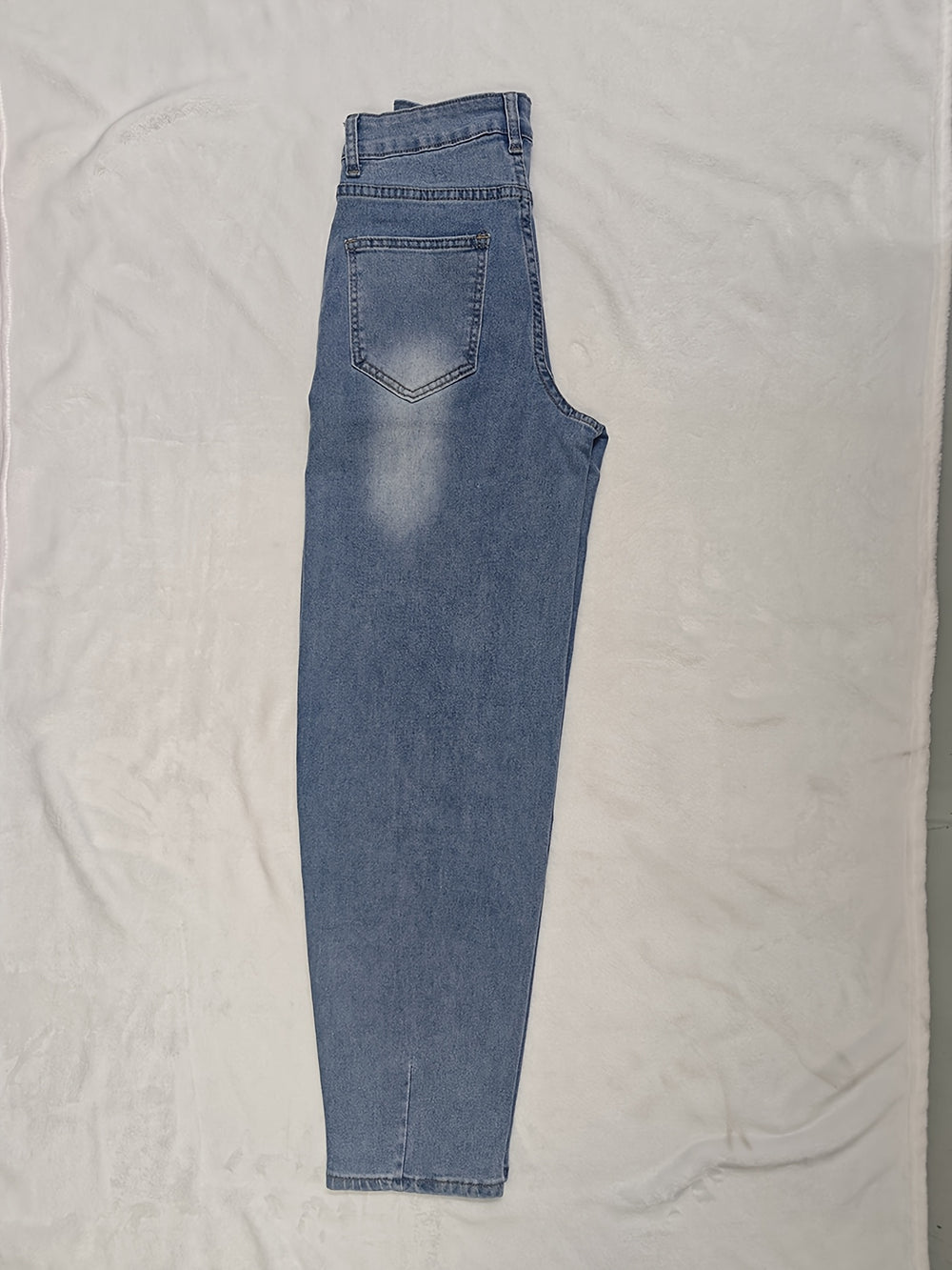 Dark Wash High-Waisted Carrot Jeans