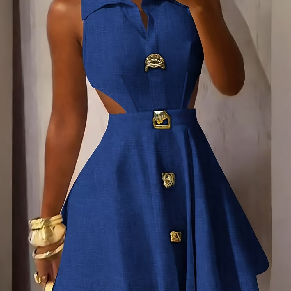 Royal Blue Cutout Mini Dress