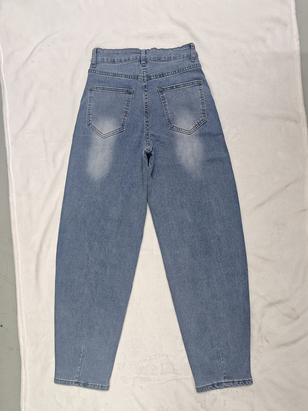 Dark Wash High-Waisted Carrot Jeans