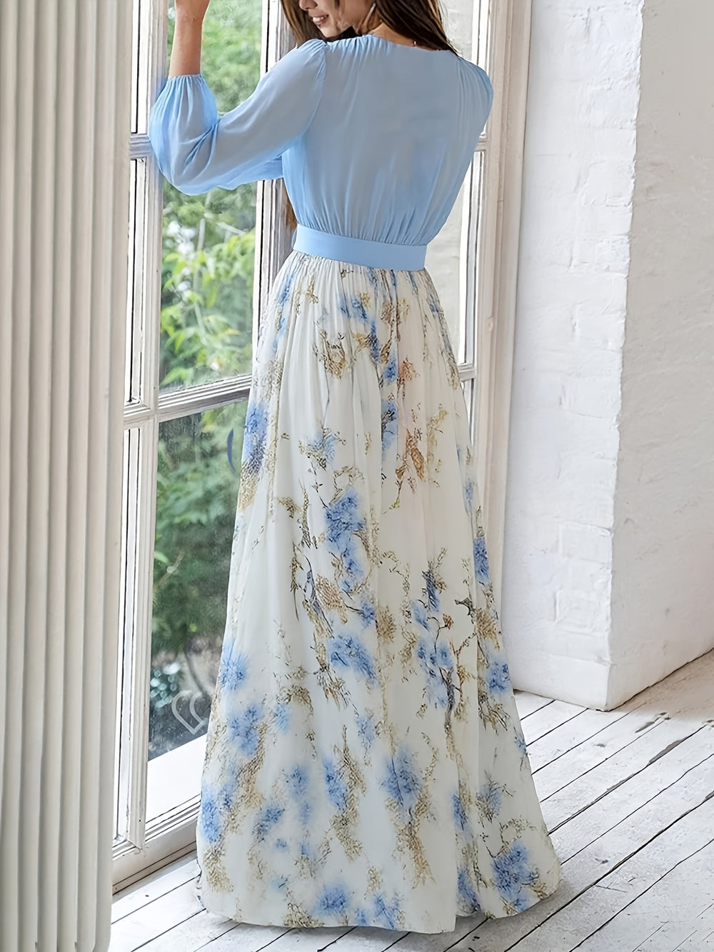 Boho V-Neck Floral Dress