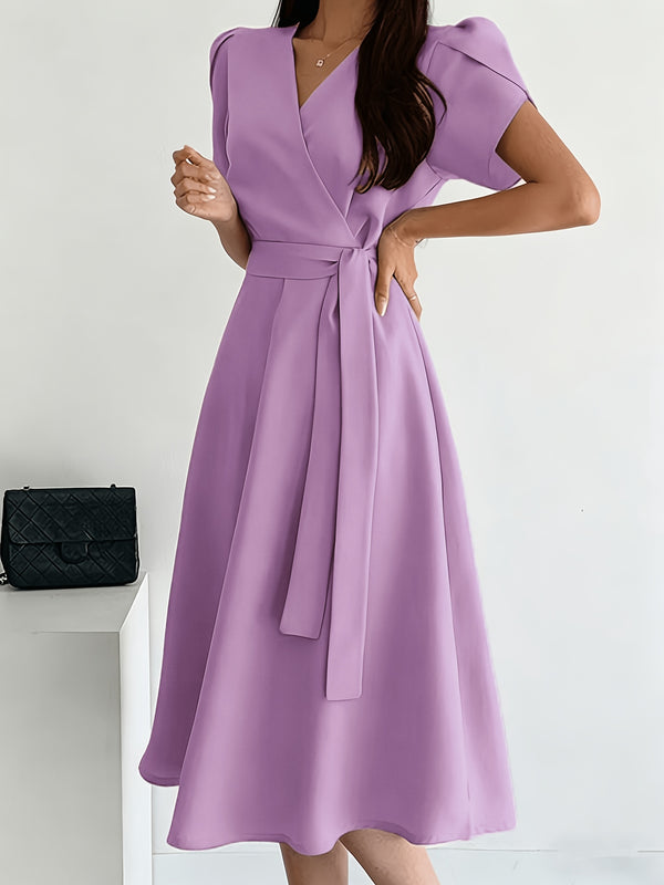 Women's Puff Sleeve Midi Dress