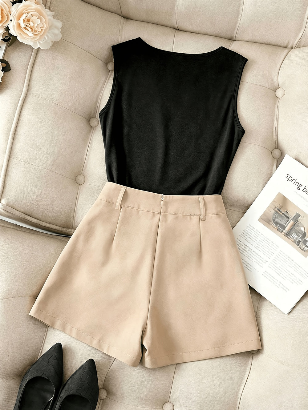 Ruffle Vest & Skirt Set