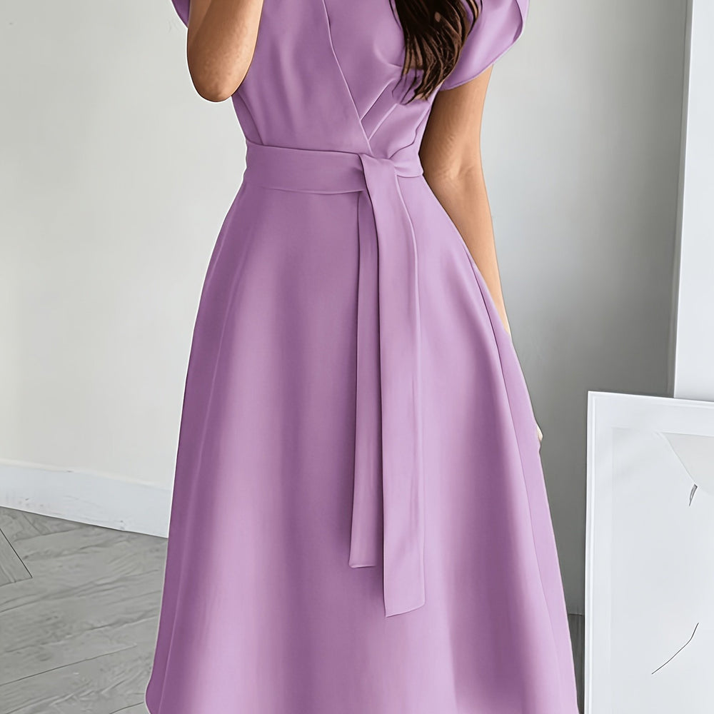 Women's Puff Sleeve Midi Dress