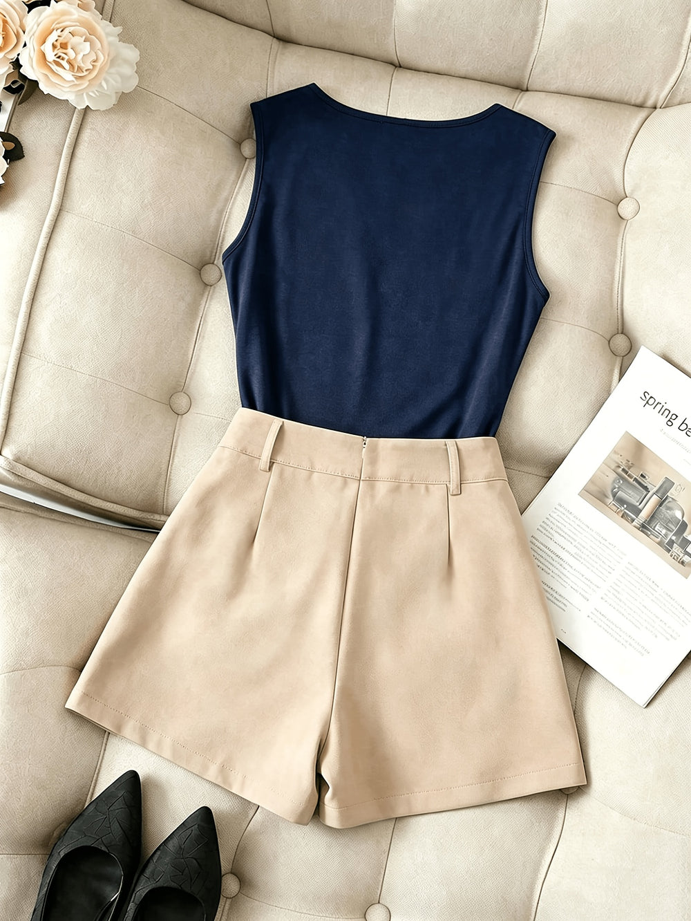 Ruffle Vest & Skirt Set