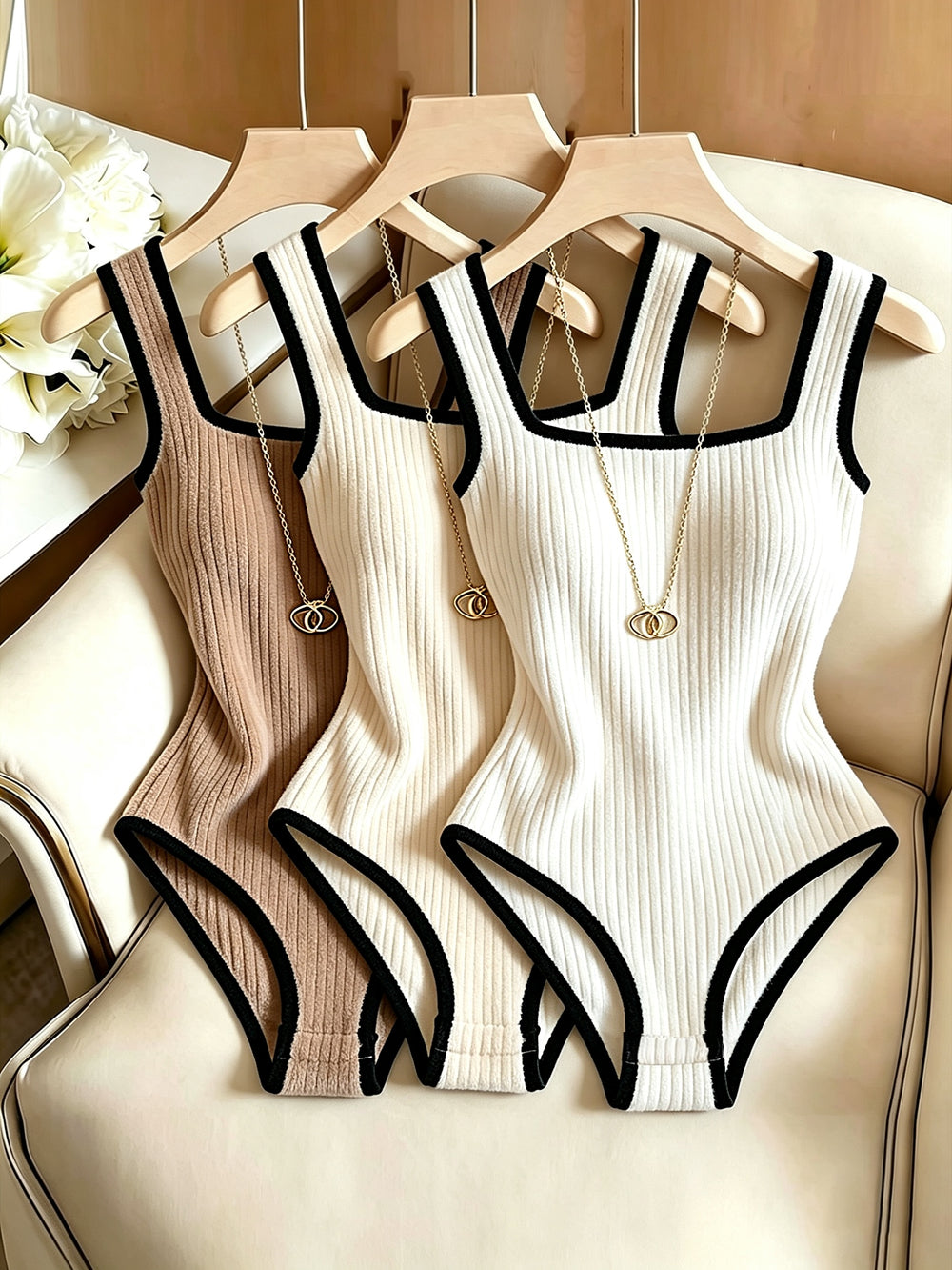 Ribbed Bodysuit Set