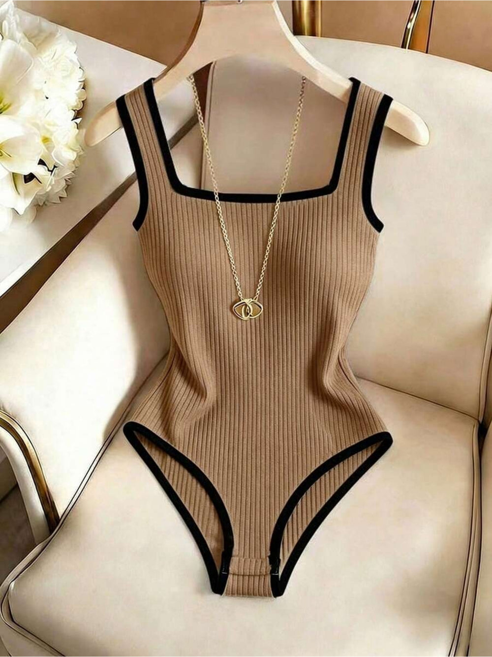 Ribbed Bodysuit Set