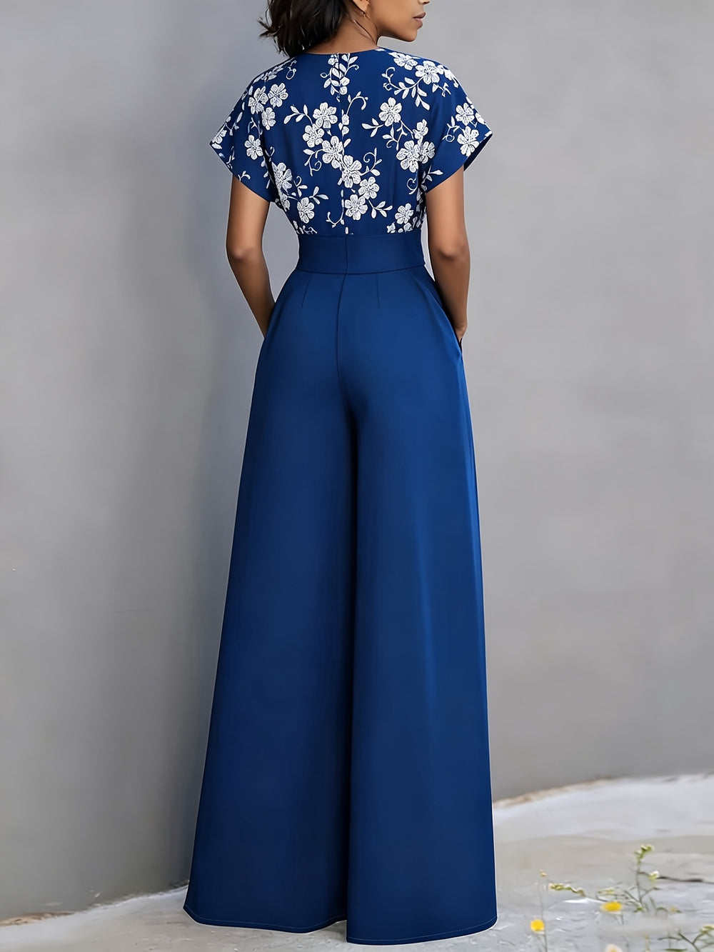 Batwing Sleeve Wide-Leg Jumpsuit