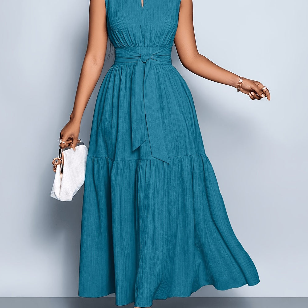 Women's Tie-Waist Cutout Dress