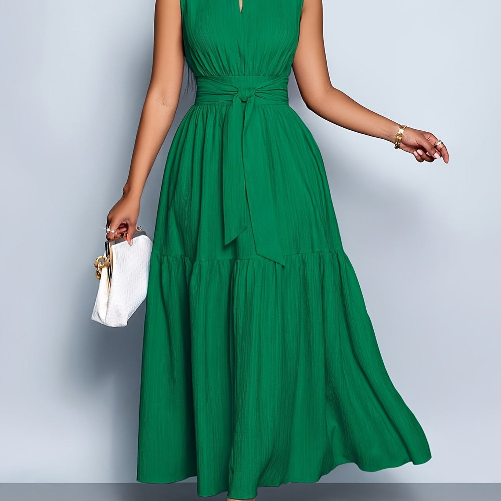 Women's Tie-Waist Cutout Dress