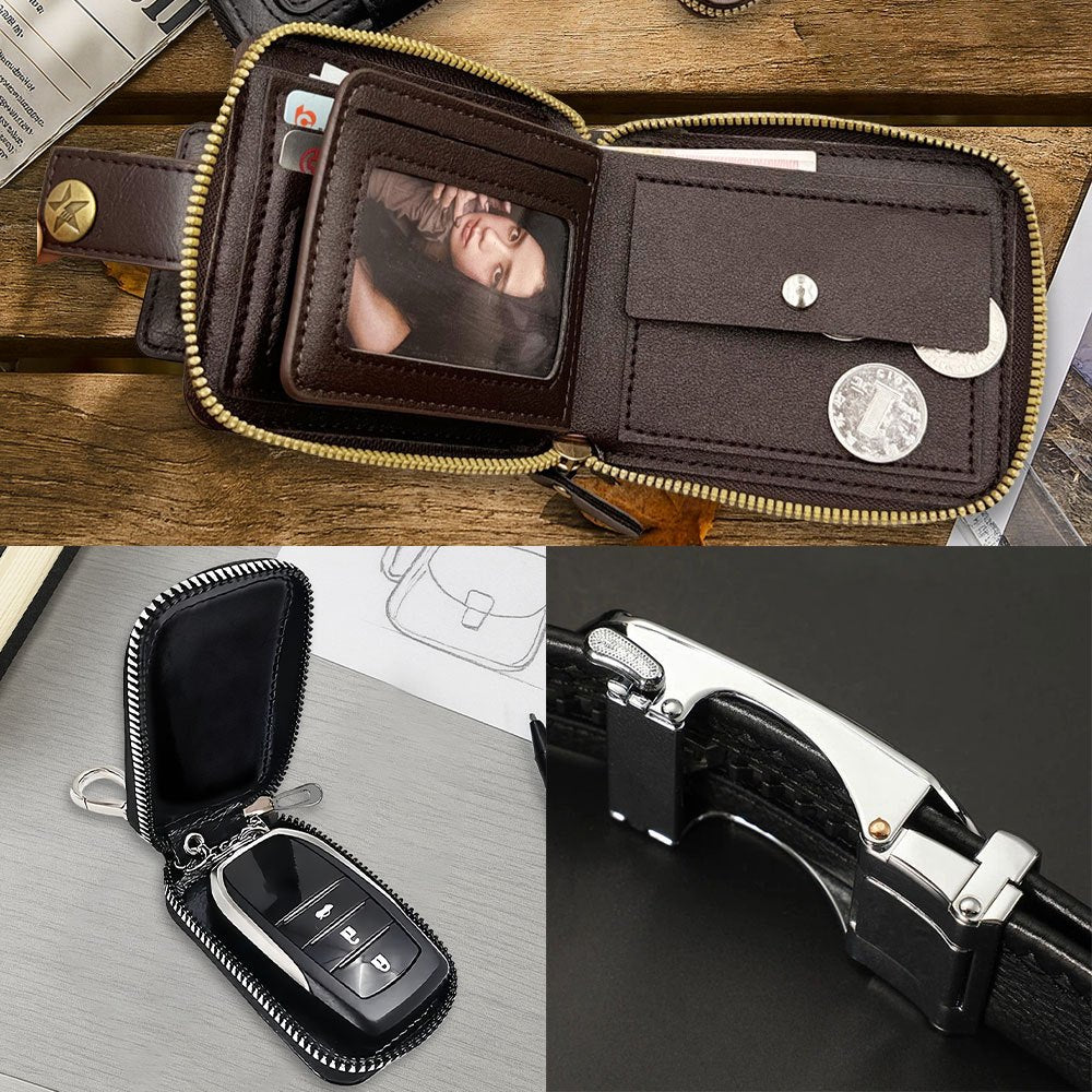Men's 3-Piece Wallet & Belt Set